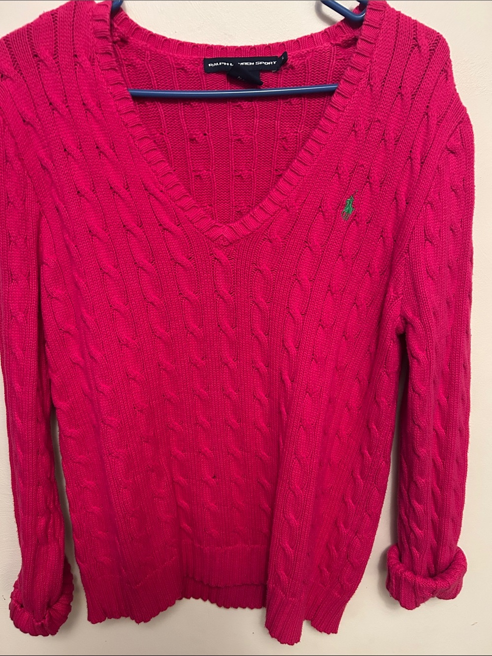Classic Ralph Lauren vneck cable sweater